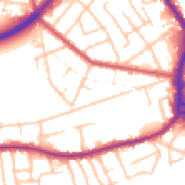 Daytime road noise heatmap for RM7 7AG