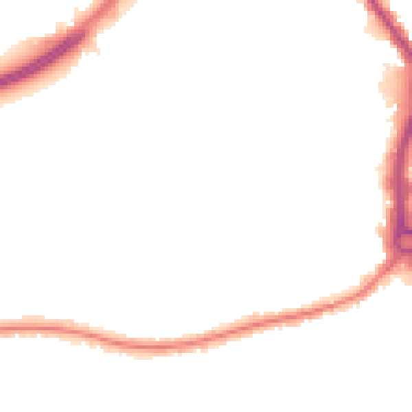 Night-time road noise heatmap for RM7 7AG