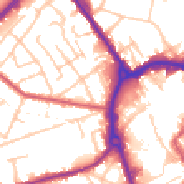 Daytime road noise heatmap for RM7 7DS