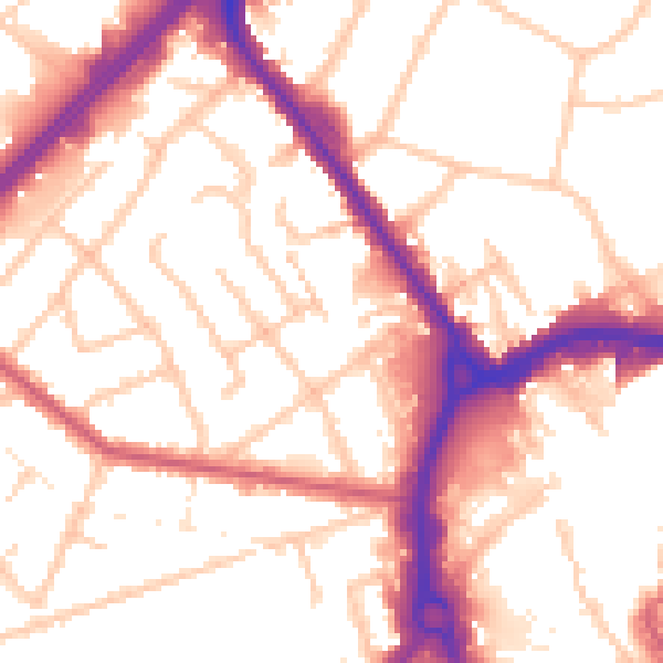 Daytime road noise heatmap for RM7 7ES