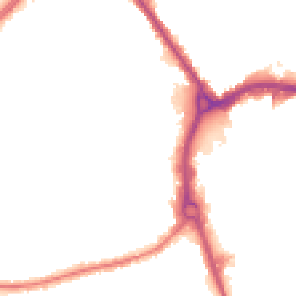 Night-time road noise heatmap for RM7 7HR
