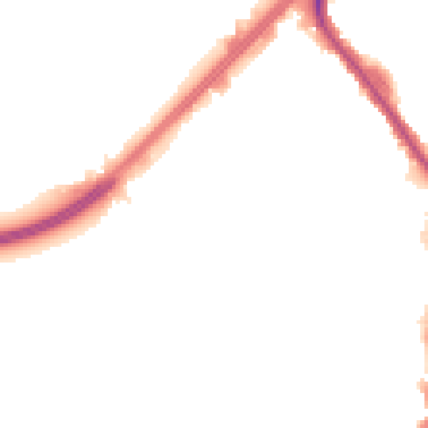 Night-time road noise heatmap for RM7 7JX