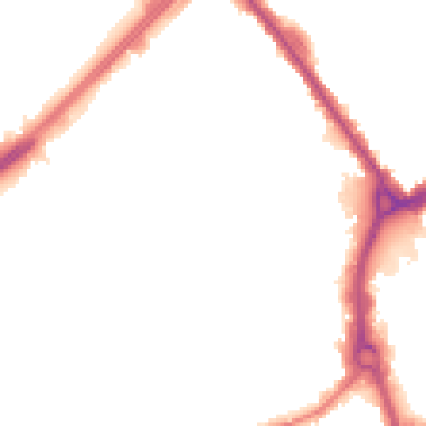 Night-time road noise heatmap for RM7 7LJ