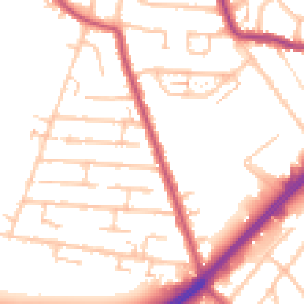 Daytime road noise heatmap for RM7 8DS