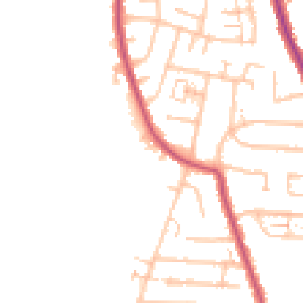 Daytime road noise heatmap for RM7 8DW