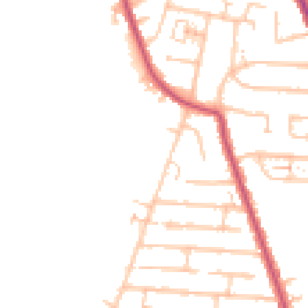 Daytime road noise heatmap for RM7 8EE