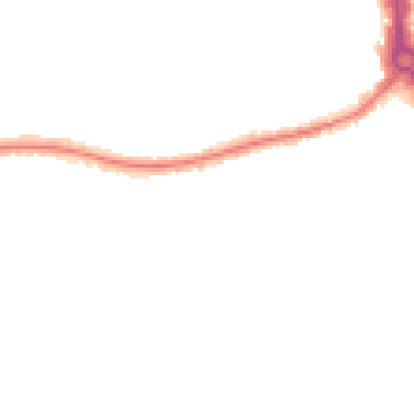 Night-time road noise heatmap for RM7 9DA