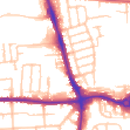 Daytime road noise heatmap for RM8 1AJ