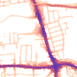 Daytime road noise heatmap for RM8 1AS