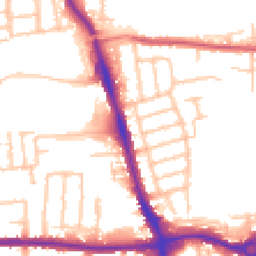 Daytime road noise heatmap for RM8 1BA