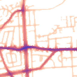 Daytime road noise heatmap for RM8 1BG