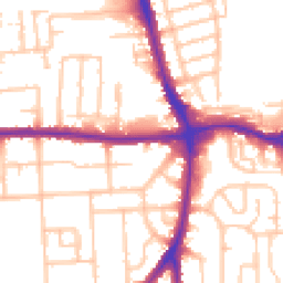 Daytime road noise heatmap for RM8 1BP