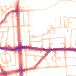 Daytime road noise heatmap for RM8 1BW