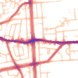 Daytime road noise heatmap for RM8 1DB