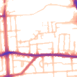 Daytime road noise heatmap for RM8 1DG