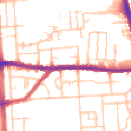 Daytime road noise heatmap for RM8 1DH