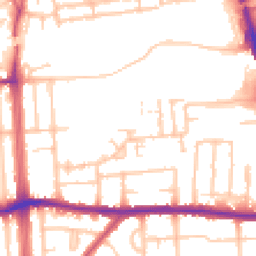 Daytime road noise heatmap for RM8 1DQ