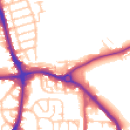 Daytime road noise heatmap for RM8 1DW