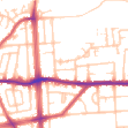 Daytime road noise heatmap for RM8 1EB