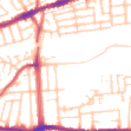 Daytime road noise heatmap for RM8 1EH