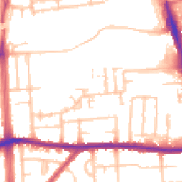 Daytime road noise heatmap for RM8 1EJ