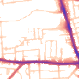 Daytime road noise heatmap for RM8 1EQ