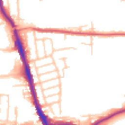 Daytime road noise heatmap for RM8 1NS
