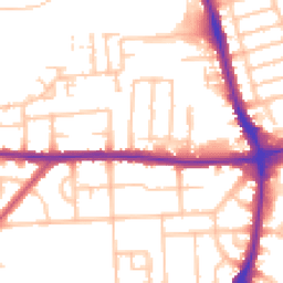 Daytime road noise heatmap for RM8 1PJ