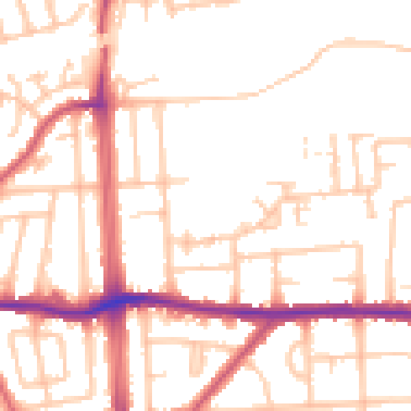 Daytime road noise heatmap for RM8 1SL