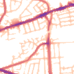 Daytime road noise heatmap for RM8 1TF