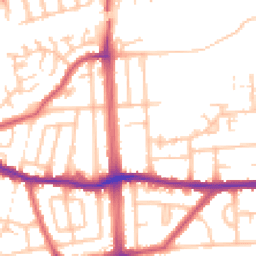 Daytime road noise heatmap for RM8 1TT