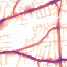 Daytime road noise heatmap for RM8 1UE