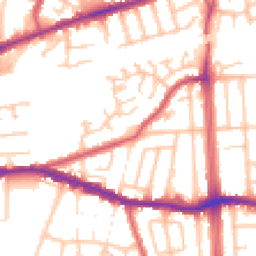 Daytime road noise heatmap for RM8 1XP