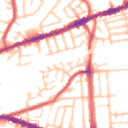 Daytime road noise heatmap for RM8 1YQ