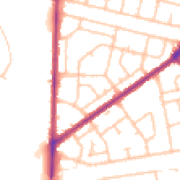 Daytime road noise heatmap for RM8 2BL