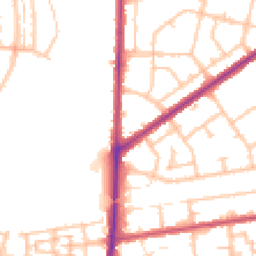 Daytime road noise heatmap for RM8 2EY