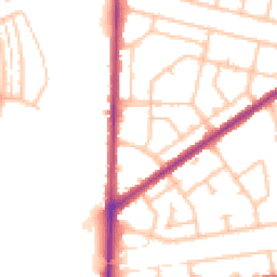 Daytime road noise heatmap for RM8 2HW