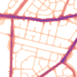 Daytime road noise heatmap for RM8 2NW