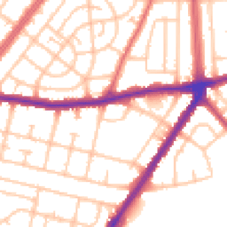 Daytime road noise heatmap for RM8 2XJ