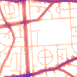 Daytime road noise heatmap for RM8 3AU