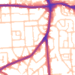 Daytime road noise heatmap for RM8 3EA