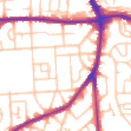 Daytime road noise heatmap for RM8 3EJ