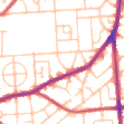 Daytime road noise heatmap for RM8 3EP