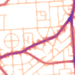 Daytime road noise heatmap for RM8 3ER