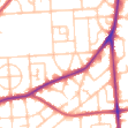 Daytime road noise heatmap for RM8 3ES