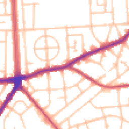 Daytime road noise heatmap for RM8 3LE