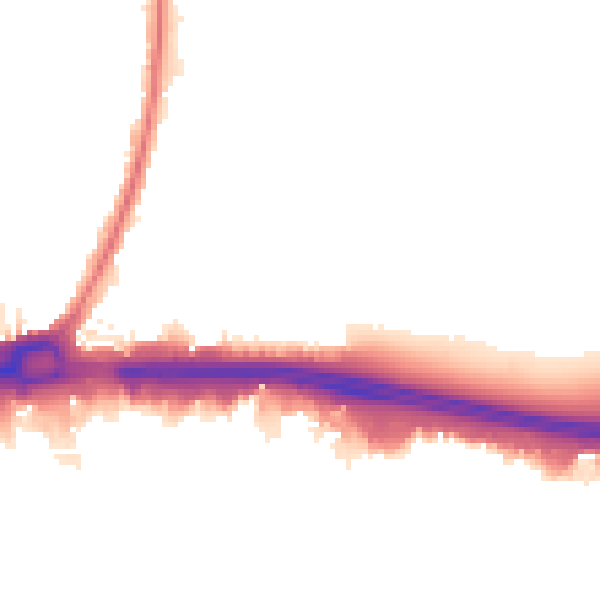 Night-time road noise heatmap for RM9 4BY