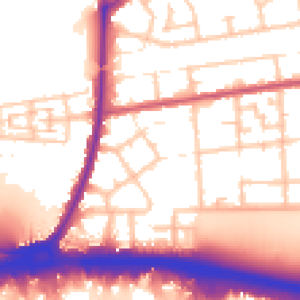 Daytime road noise heatmap for RM9 4DS