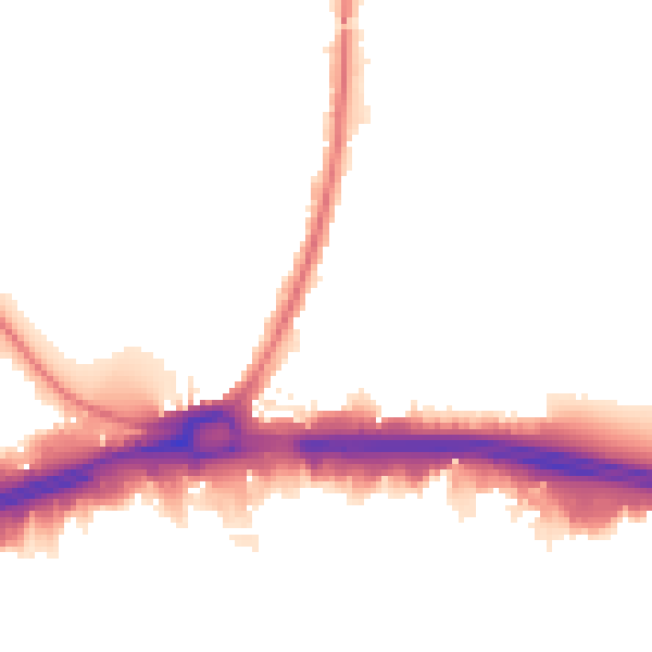 Night-time road noise heatmap for RM9 4XL