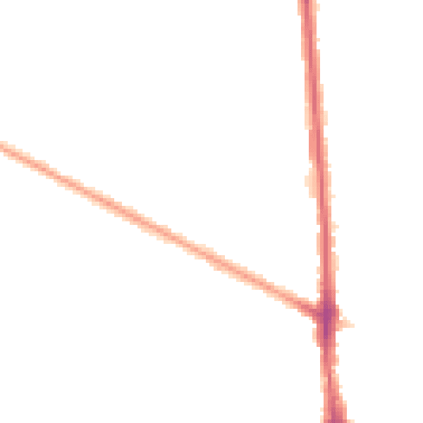 Night-time road noise heatmap for RM9 5DU